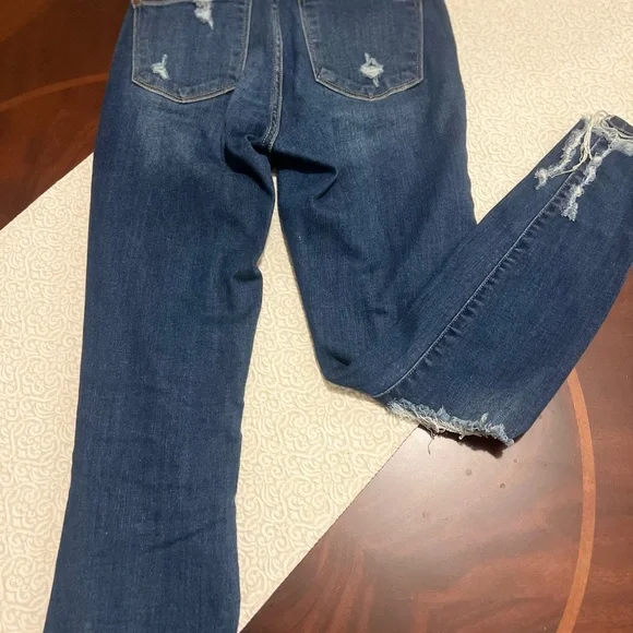 Judy Blue Jeans 1/25 Skinny Fit Mid Rise Distress Raw Hem Denim ClassicCore - Picture 6 of 8